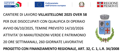 Avvio Cantiere di lavoro Villastellone 2025 Over58